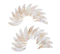 Uonlytech 25 pièces Pendentifs Plastique Dents de Loup Légers pour Bijoux DIY Bracelets Colliers Breloques Accessoires Fêtes