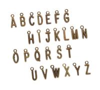 Uonlytech 26 Pièces Accessoires de Bijoux Pendentifs Lettres Anglaises Vintage pour Diy pour Artisanat et Manuelles