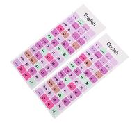 Uonlytech 2Feuilles Autocollants Clavier Anglais Stickers pour Ordinateur Portable Remplacez Facilement Les Lettres de Clavier pour Apprentissage des Langues