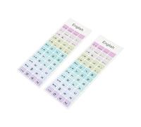 Uonlytech 2feuilles Autocollants Universels pour Clavier Anglais Stickers Décoratifs De Remplacement Compatibles avec Claviers pour Éducation Et Communication Multilingue