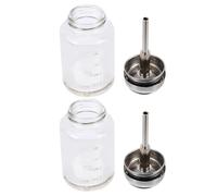 Uonlytech 2pcs Bouteilles en Verre Pressables 100ml Étanches pour Alcool, Distributeur Pratique et Rechargeable, pour Usage Cosmétique ou Voyage