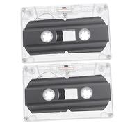 Uonlytech 2pièces Cassettes Audio Vierges à Bruit Enregistrements Musicaux Analogiques avec Étui Transparent pour DIY Et Fêtes Rétro