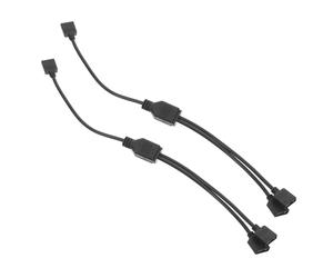 Uonlytech 2pièces Connecteur RGB Broches Répartiteur Extension pour Ventilateur de Carte Mère Kit de Câbles PC Câble Extension Argb Gainé