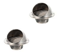 Uonlytech 2pièces Exhaust Hood Acier Inoxydable Extracteur Air Pour Ventilation Murale De Ventilation Extérieure Avec Filtre Anti-souffle Facile à Installer Entretenir