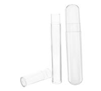 Uonlytech 2pièces Lot de Étuis De Rangement Plastique Transparent pour Pinces à Épiler Et Outils pour Faux Cils avec Bouchon Et Porte-pinceaux Dédié