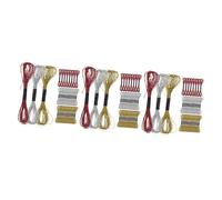 Uonlytech 3 Ensembles Fil À Broder Métallisé Kit Fil De Broderie Pour Diy Fournitures De Couture Multicolores Décoration Facile À Utiliser 36 Rouleaux*3