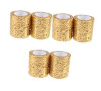 Uonlytech 3 Ensembles Ruban Tulle Doré Avec Maille De Tulle Pour Bricolage De Fleurs Et Décorations Festives 2 Rouleaux*3