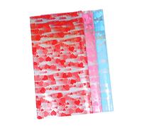 Uonlytech 3 Paquets Papier verre coeur pêche wrapping paper papier d' pour bouquets de fleur de motif de coeur enveloppements de fleurs cellophane