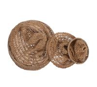 Uonlytech 3 Pièces Abat-jour Suspendu Corde de Jute Tressée Boho Luminaire Plafonnier Créatif Jute Naturelle pour Décoration Restaurant Hôtel Maison