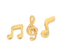 Uonlytech 3 pièces Broche Musicale Note de Musique Lot de Épingle de Revers Élégante Plaquée Or Accessoire Unisexe pour Costume pour Fête Mariage et Usage Quotidien