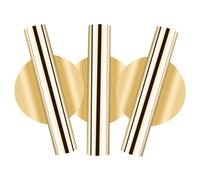 Uonlytech 3 pièces Pots à Suspendre Muraux Fer Doré Supports Robustes pour Plantes Artificielles et Fleurs Séchées Décor Mural Extérieur et Intérieur Économise Espace pour Balcon et Porche