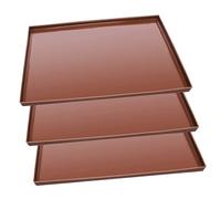 Uonlytech 3 pièces Tapis de Cuisson Silicone pour Déshydrateur Résistant Haute Température Réutilisable pour Fruits Légumes Viandes Antiadhérent