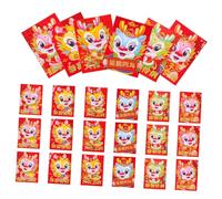 Uonlytech 30 pièces Enveloppes Rouges Papier Dragon Sac pour An Chinois Fête Traditionnelle