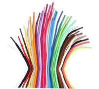 Uonlytech 30 pièces Lacets Ronds Colorés pour Chaussures Sport Sneakers et Patins Résistants et Souples Assortiment