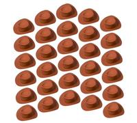 Uonlytech 30 pièces Mini Chapeaux de Cowboy Décoratifs pour Gâteau Lot de Chocolat Accessoires Festifs pour Fête et Poupées Ornements Miniatures pour Décoration Anniversaire