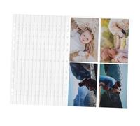 Uonlytech 30 Pièces Transparent Football Card Sleeves Double Sided Photo Binder Pages For Collectors And Organizers