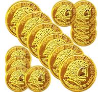Uonlytech 300 Pièces de Jetons en Plastique Dorés pour Coffre Trésor, Jouets pour Garçons, Filles et Adultes, Accessoires pour Carnaval et Panier, Décoration Ludique pour Jeu de Rôle