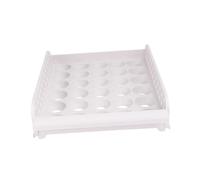 Uonlytech 30grilles Boîte à Œufs Empilable Compartiments Plateau à Œufs Plastique Pour Cuisine Blanc Simple Couche Boîte De Rangement Organisateur De Bac à Légumes Pour