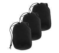 Uonlytech 3pièces Étui pour Objectif Photo Néoprène avec Cordon de Serrage Pochette de Protection pour Objectif Appareil Photo Hybride