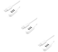 Uonlytech 3pièces Hub Multi-Fonction avec Chargeur Extension De Ligne Connecteur Multi-Port pour Ordinateur Portable Blanc
