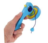 Uonlytech 3pièces Jouet Bois Gyroscope pour Garçon Fille Âge Préscolaire Jouet Éducatif avec Ficelle Et Poignée pour Tout-Petits