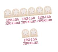 Uonlytech 4 Ensembles Accessoires De Photographie De Bébé Bonjour Nourrisson Mois Annonce Liste Mensuel Pour Signe De Bébé Nouveau-nés Bébés Première Article Naissance En Bois