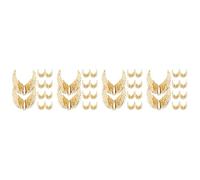 Uonlytech 4 Ensembles Boucles D'oreilles Ailées Dorées Ailes De Cupidon Pendentifs Charme Collier D'aile Pendentif Aile En Métal Breloques Pour La Fabrication De Bijoux 10 Paires*4