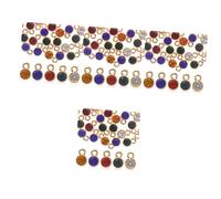 Uonlytech 4 Ensembles Pendentif Bijoux En Alliage Strass Collier Pendaison Bleu Pendentifs Artisanat Charmes Mini Charmes Pour La Fabrication De Bijoux 50 Pièces * 4