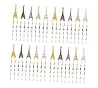Uonlytech 4 Ensembles Pendentifs Tour Eiffel Alliage Lot De Accessoires Diy Pour Bijoux Porte Clés Et Coliers Couleurs Aléatoires Couleur Aléatoire 60 Pièces * 4