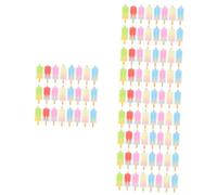 Uonlytech 4 Ensembles Porte-clés De Crème Glacée Pendentif Coloré Glace Accessoires Rose Charme Pour Mignon Couleur Bricolage Assorti Fabrication De Boucles D'oreilles Résine 25 Pièces * 4