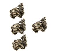 Uonlytech 4 Ensembles Porte Clés Dragon Tortue Figurine Décorative Rétro Pour Bureau Charmant Ornement 2 Pièces * 4