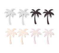 Uonlytech 4 paires Boucles d'oreilles en acier inoxydable pour femme colorées noir or argent rose pendantes délicates pour tenue casual et fêtes hawaïennes