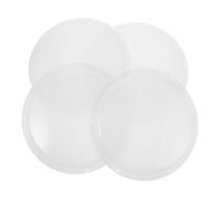 Uonlytech 4 Pièces Abat-jour LED Anti-buée Rond pour Plafonnier Couvercle Plastique avec Clip Protection Ampoule pour Lampes de Cuisine et Salle de Bain
