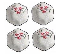 Uonlytech 4 pièces Assiettes à Assaisonnement Céramique Japonaises Bols à Sauce Multi-usages pour Cuisine Restaurant et Apéritifs Résistantes Au Chaud et Au Froid Design