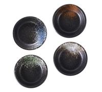 Uonlytech 4 pièces Assiettes à Sauce Céramique Multi-fonction Coupelles Pratiques pour Moutarde Vinaigre Huile Plats Accompagnement Ronds pour Famille Restaurant Réutilisable