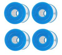 Uonlytech 4 Pièces Cartouche Filtrante de Piscine Bleue en Plastique | Pièce de Remplacement pour Pompe de Filtration, Nettoie Débris et Saletés, Entretien Pratique