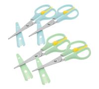 Uonlytech 4 pièces Ciseaux de Sécurité Garçon Fille Acier Inoxydable Ciseaux Créatifs pour Arts Manuels Adaptés Aux Gauchers et Droitiers pour Garçons et Filles Ans