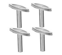 Uonlytech 4 pièces Clé de Remontage pour Boîte à Musique Clés Fer Argentées pour Mécanisme Standard DIY Accessoires Remontoir Jouets Music Box Winder Handle