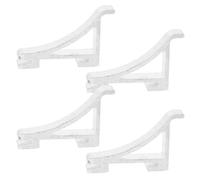 Uonlytech 4 Pièces congélateur réfrigérateur attache sucette bébé supports d'étagère fixation étagères clip pour étagère clips d'étagère en métal support de clips d'étagère aluminium Silver