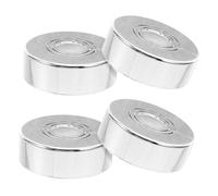 Uonlytech 4 pièces Couvercle Décoratif de Robinet Abs de Plaque de Flasque Ronde pour Évier Cache Tuyau pour Salle de Bain et Cuisine