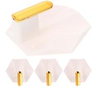 Uonlytech 4 pièces Crochet Mural Autocollant Sans Percage Patère Multi-usage pour Serviettes Manteaux Clés et Parapluies Compact pour Cuisine et Salle de Bain Blanc Perle