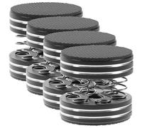 Uonlytech 4 pièces Isolation pour Haut-Parleur Alliage Aluminium avec Ressorts Acier Inoxydable Amortisseurs Antidérapants pour Caisson de Basses et Platine Protection Anti-Vibration Stable