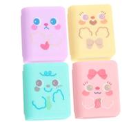 Uonlytech 4 pièces Lot Crayons Manuels Vintage à Trou Unique Design Cartoon pour Élèves Légère Portable et Sécurisée Papeterie Scolaire pour Garçons et Filles
