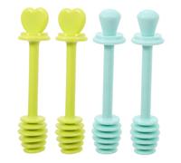 Uonlytech 4 pièces Lot de Bâtonnets de Mélange pour Confiture et Miel Tiges Agitation Réutilisables Matériaux Sûrs pour Boulangers Apiculteurs et Pâtissiers Vert et Bleu Réutilisable