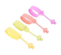 Uonlytech 4 pièces Lot de Poignées Silicone pour Abattant Toilette Levier Ergonomique Champignon Facile à Installer pour Siège Toilettes pour Maison Bureau Hôtel