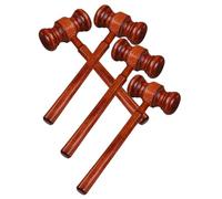 Uonlytech 4 pièces Marteau de Juge Bois pour Garçon Fille Maillet Éducatif Lisse Coordination Main-œil Accessoire Costume Avocat Jeux de Rôle et Aux Enchères