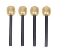 Uonlytech 4 pièces Microphone Doré Simulé Plastique PE Sûr Accessoire de Jeu Éducatif pour Garçon Fille Micro de Scène Réaliste pour Fête Anniversaire et Cosplay
