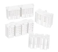 Uonlytech 4 pièces Miniature Immeuble Appartement Plastique Modèle Bâtiment Non Peint pour Décoration Micro-Paysage Accessoires pour Aménagement de Maquette et Jardin Miniature