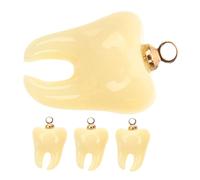 Uonlytech 4 Pièces Pendentif Simulée Boucle D'oreille Décor De Charmes De Fausses Boucles D'oreilles Collier En Forme De Cure- De