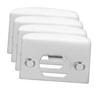 Uonlytech 4 pièces Plaques de Gâche Acier Inoxydable Plaques de Verrouillage Robustes pour Loquet de Porte Montage Facile Protection pour Serrures à Pêne Dormant Accessoires pour Portes